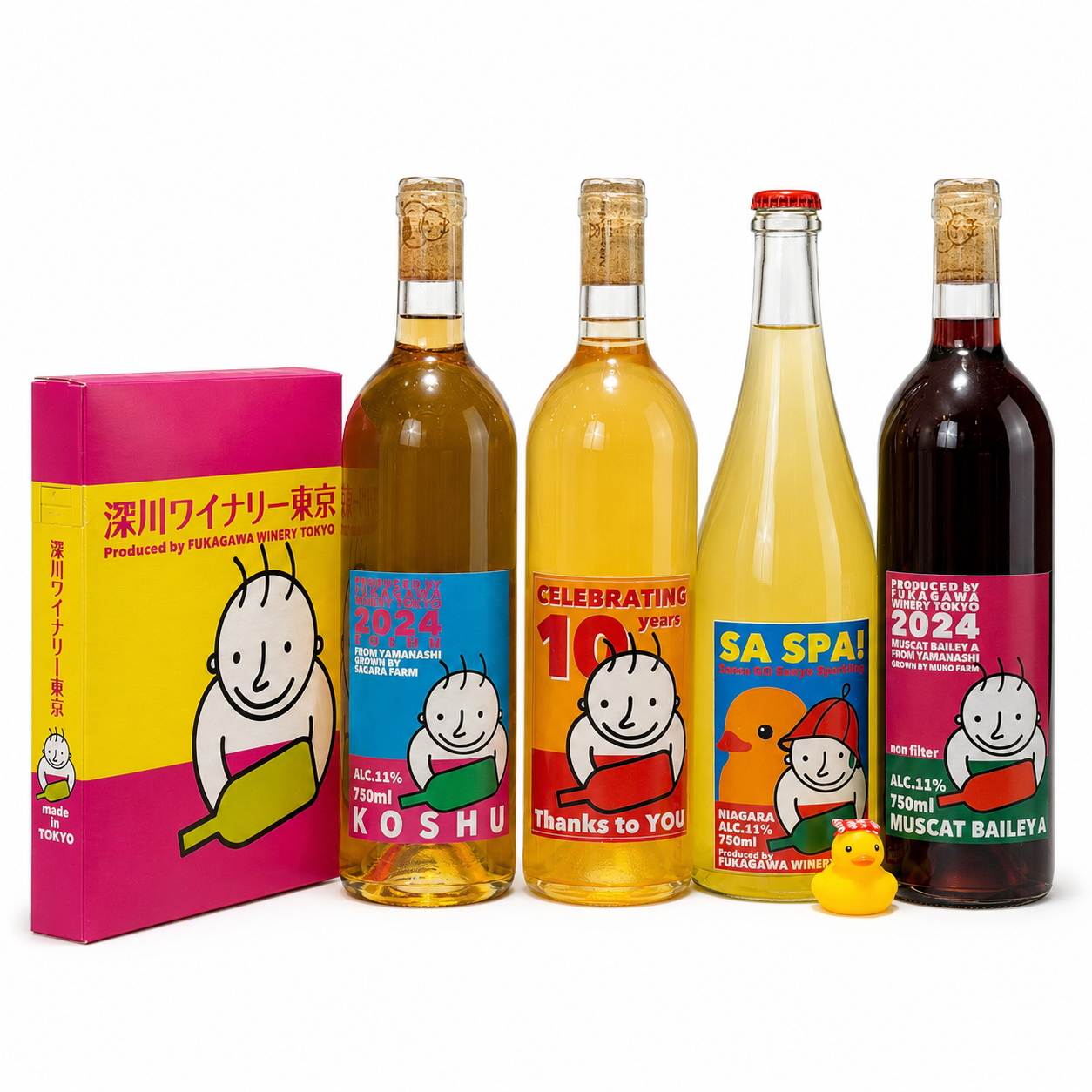 送料無料【祝10周年】数量限定 深川ワイナリー人気5本セット(予約販売・7月上旬より順次発送)