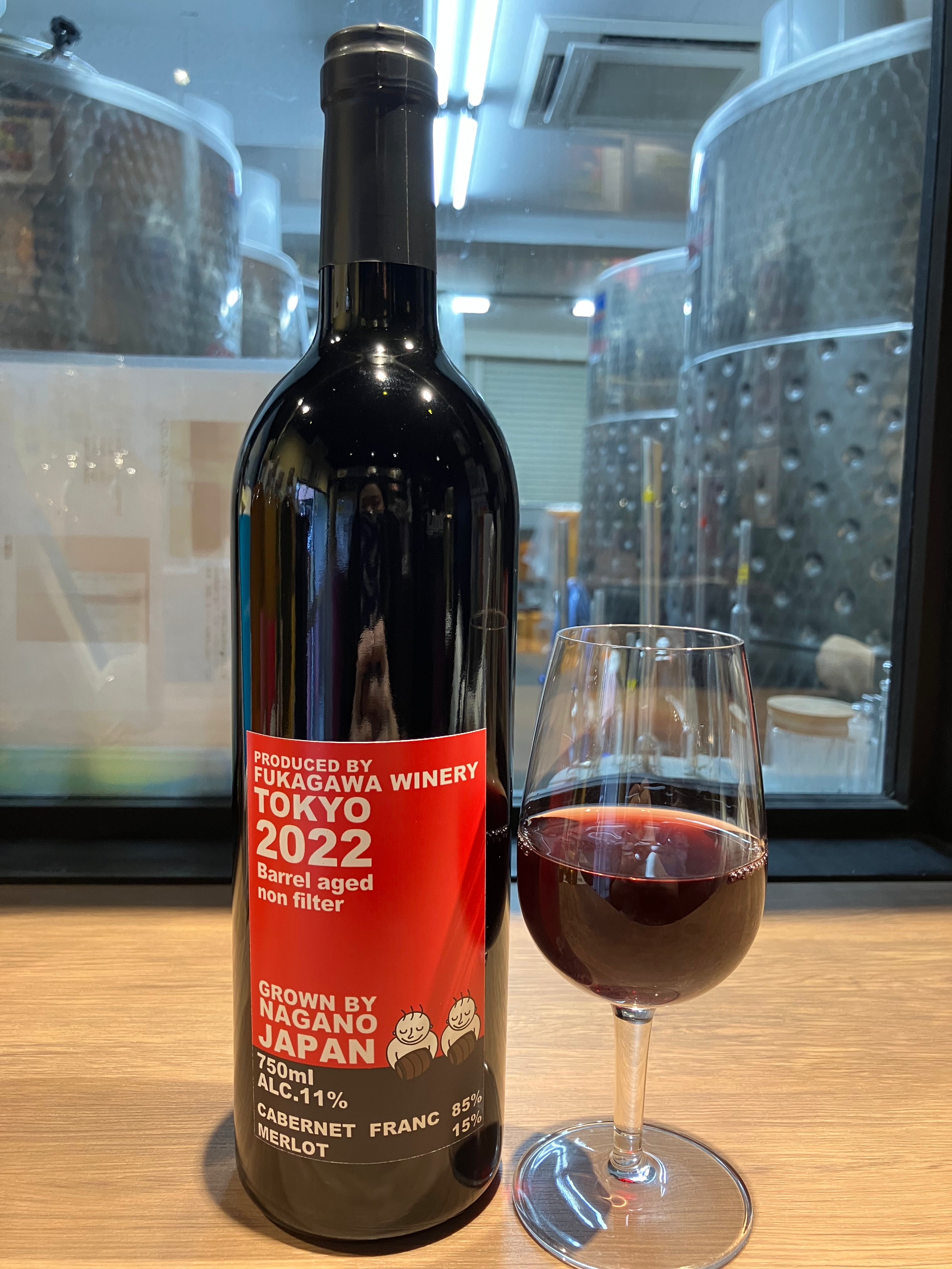 【大久保佳代子さんが飲んだワイン】長野県産カベルネ・フラン&メルロー 木樽熟成 2022