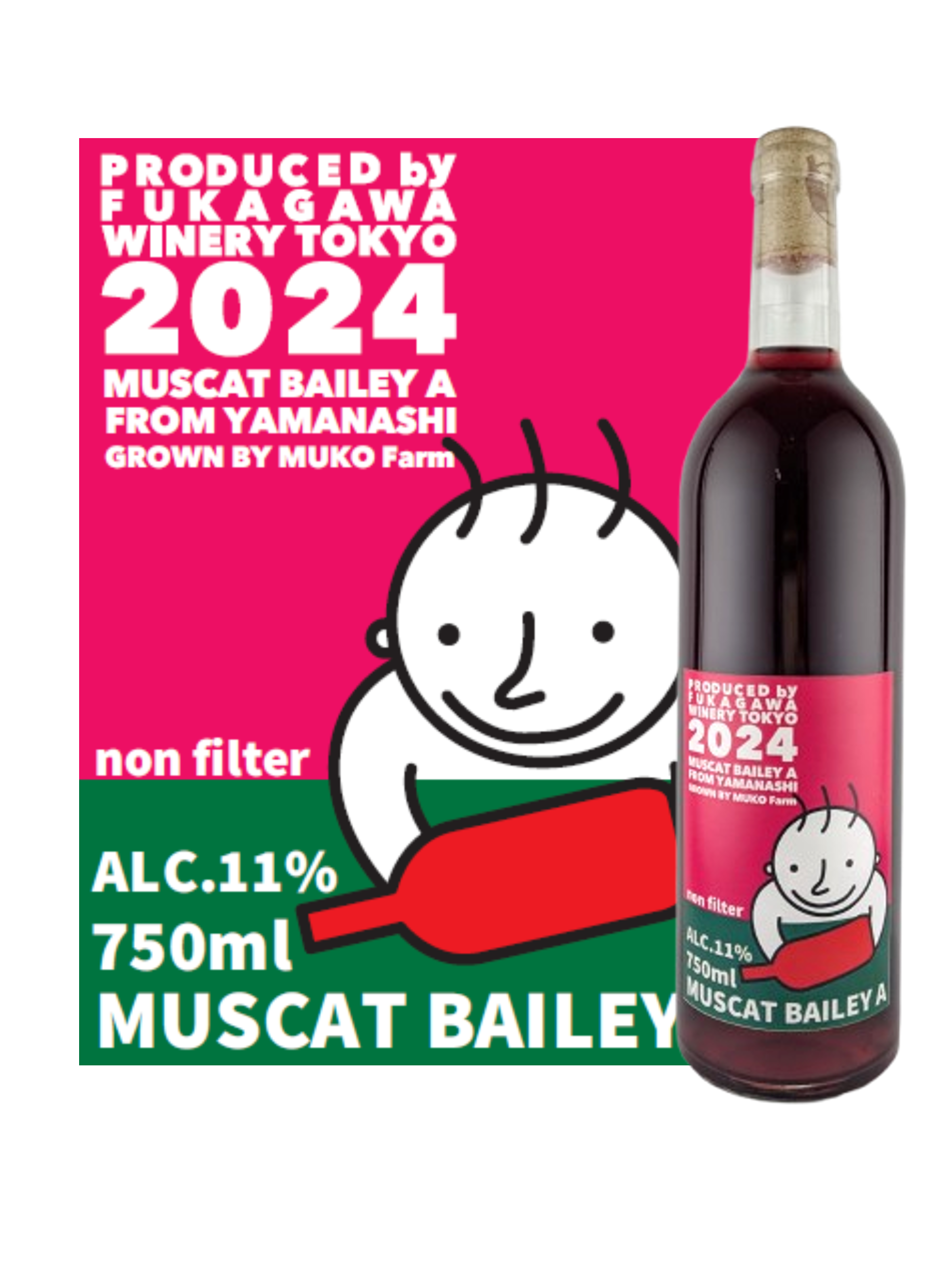 山梨県韮崎市マスカットベーリーA2024