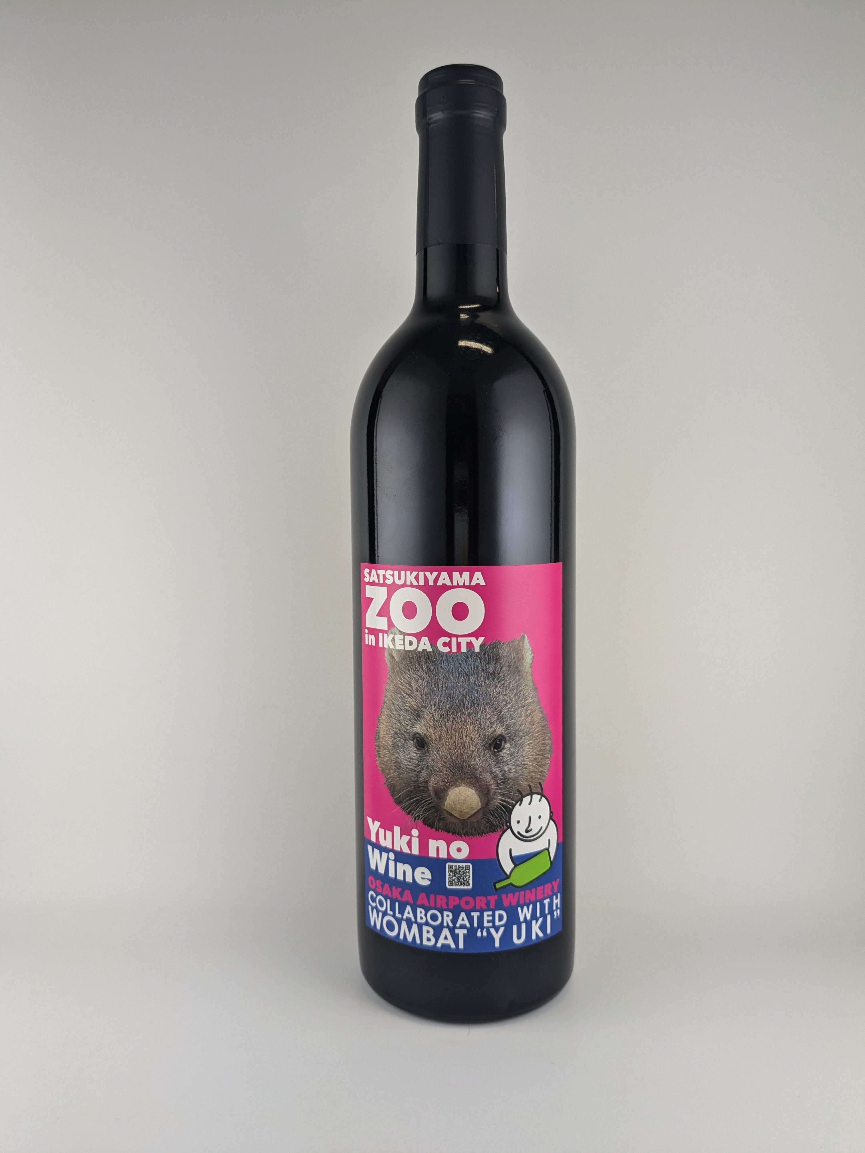 【限定販売!】五月山動物園のウォンバット「ユキちゃん」コラボワイン(白)