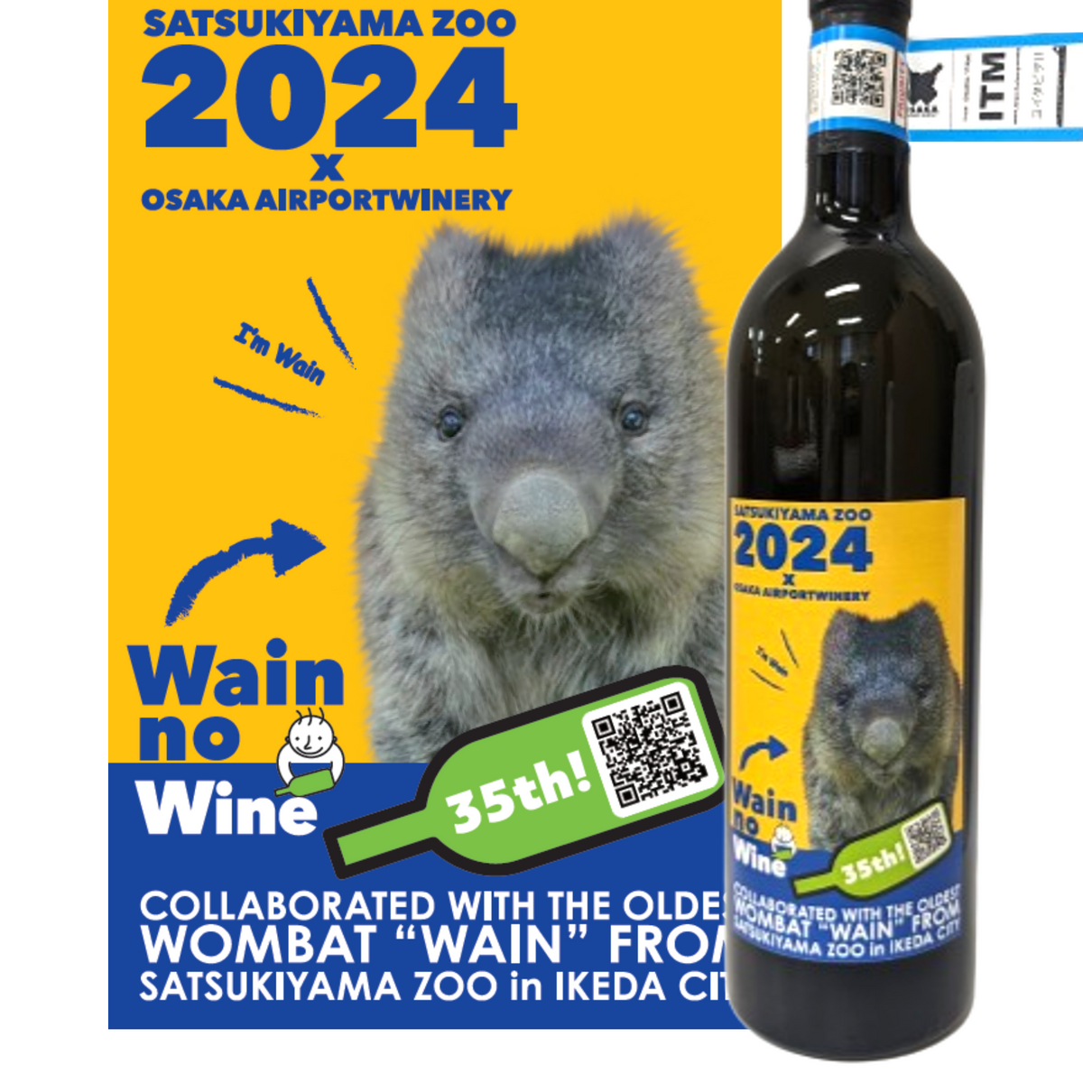 ギネス認定！世界最高齢ウォンバット「ワインくん」のワイン（白）